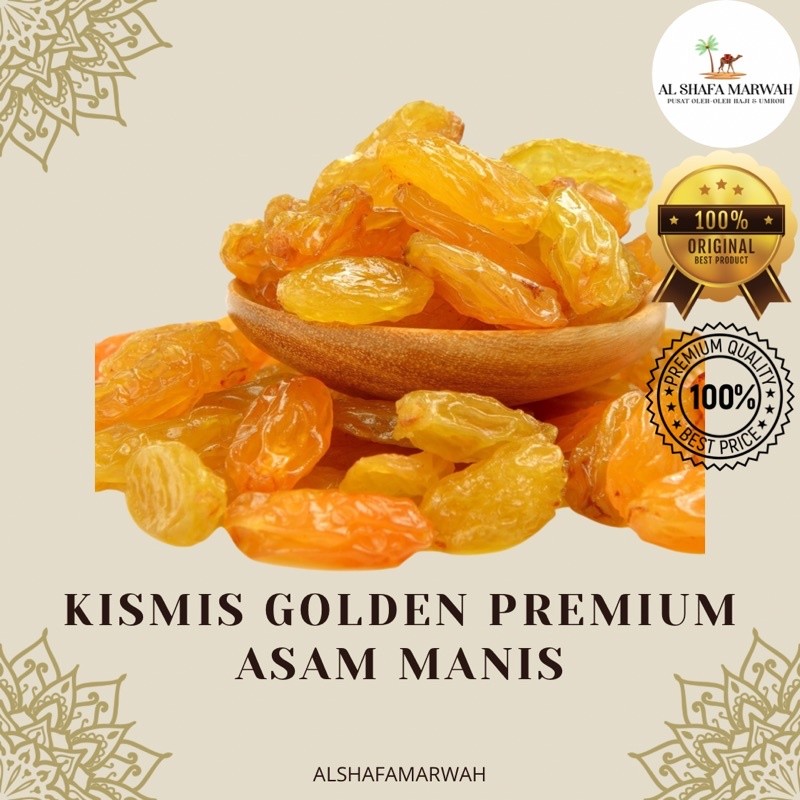 

WHYN!! Kismis Kismis Golden Premium Asam Manis Kismis Haji Umroh