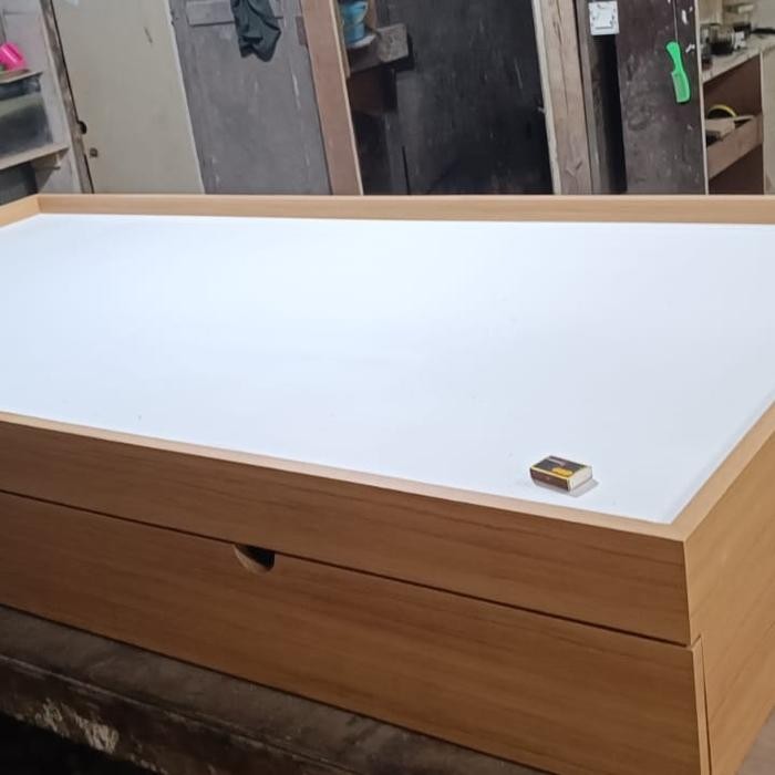 Dipan Kayu Single Bed And Doe Bad / Dipan Laci 2 / Ranjang Laci Ranjang Kayu