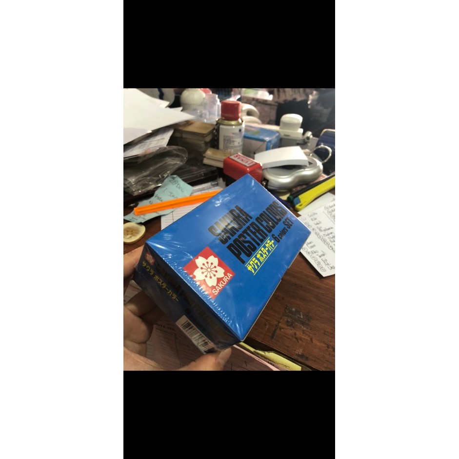 

Cat poster sakura 30 ml set isi 6 warna dasar