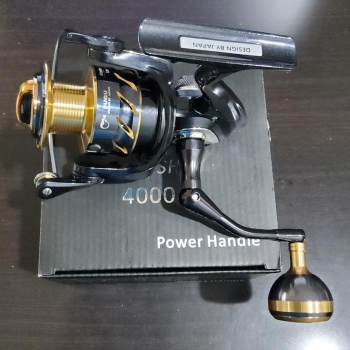 Produk Gulungan rell rel reel Fugu Hiroshi 4 Power Handle Katrol Pancing Murah