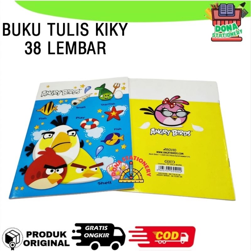 

[ 1 Pack ] BUKU TULIS KIKY 38 & 58 Lembar BUKU TULIS WARNA-WARNI