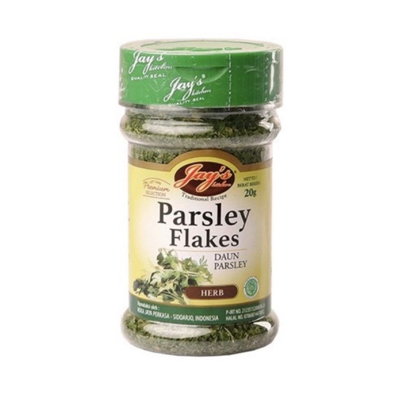 

Jays Parsley Flakes 20gr / Daun Parsley Kering