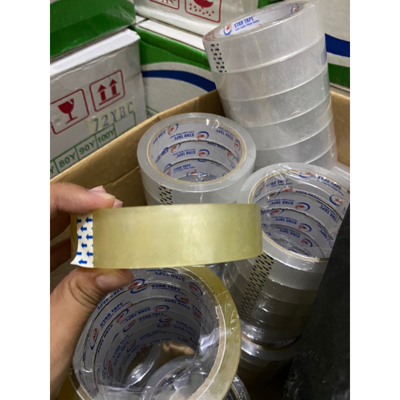 

LAKBAN OPP (per 1 dus) BENING 24 MM STAR TAPE WE!!!
