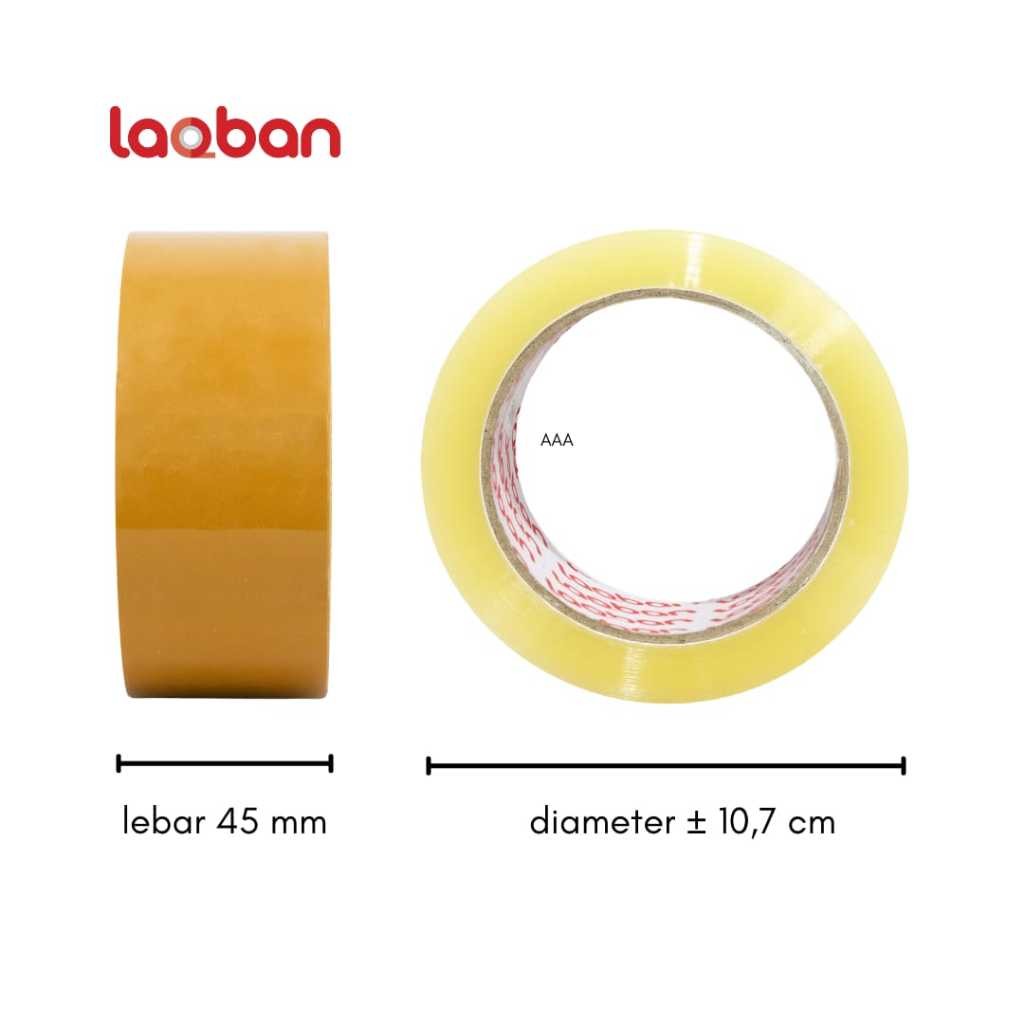 

Lakban OPP Tape 2 Inch Bening / Coklat 100 Yard x 45 Dan 48 Mm x 45 Micron Kualitas Terbaik 1 Selop