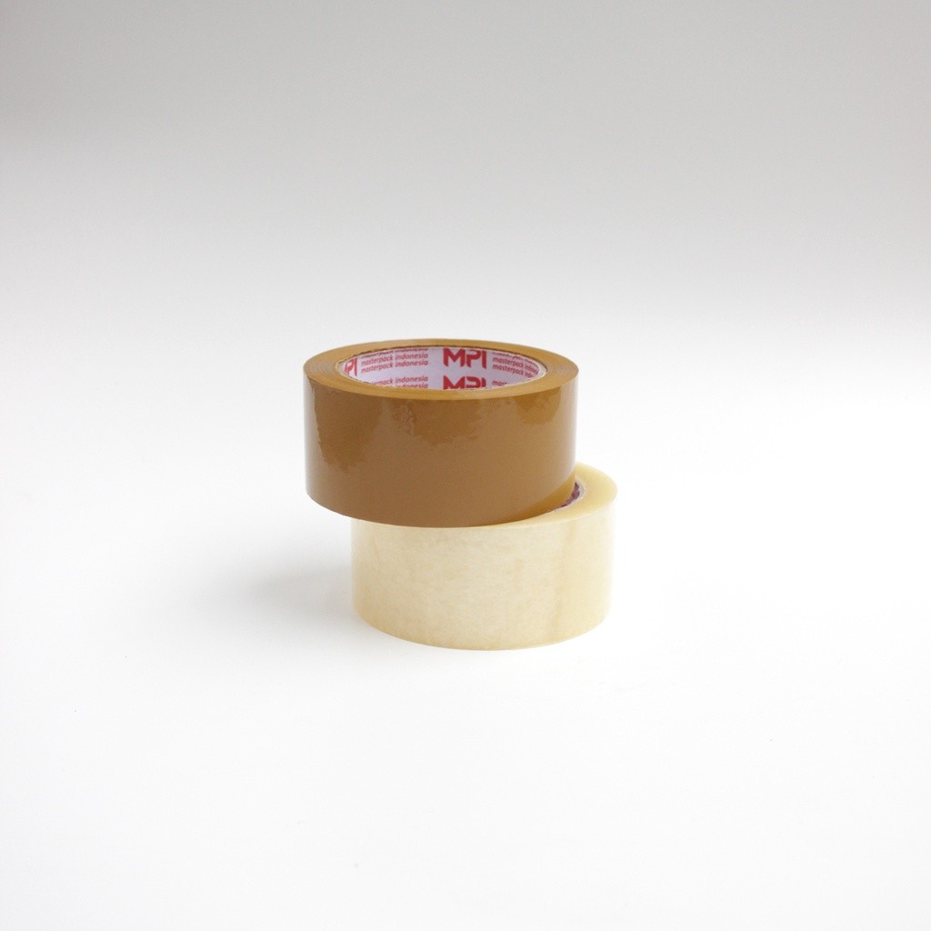 

Lakban Bening - Lakban Cokelat 48 mm x 100 Yard MPI 1 Dus isi 72 Roll