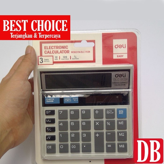 

Kalkulator DELI check-correct 12 digit WE!!