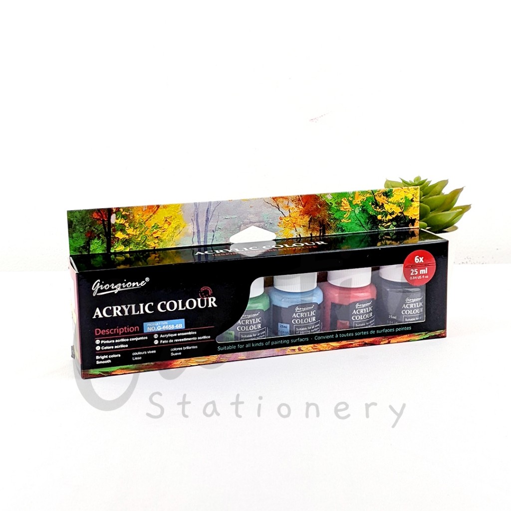 

GIORGIONE Acrylic Paint Set Cat Akrilik 6 Warna 25 Ml G6658-6B WE!!