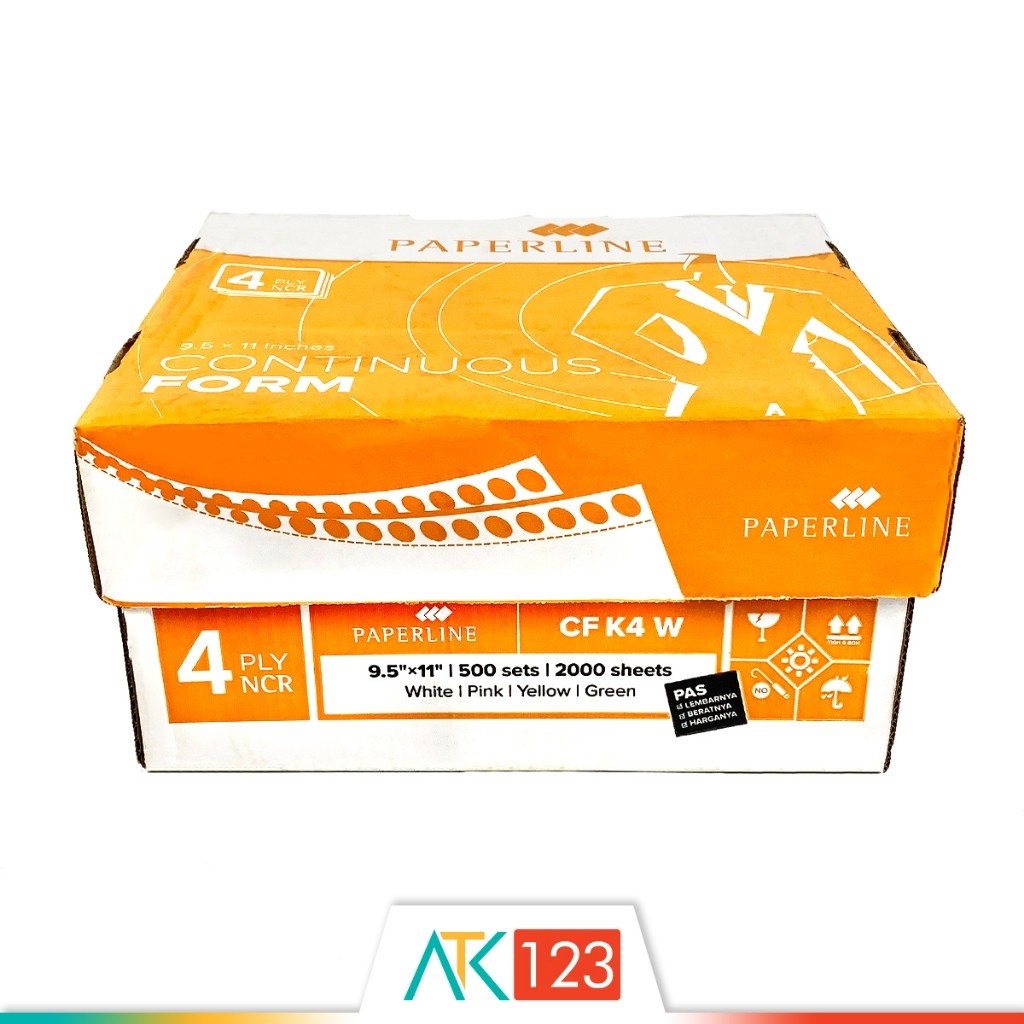

Continuous Form Paperline 4 Ply Warna 9 1/2 x 11 in (K4 W) WE!!