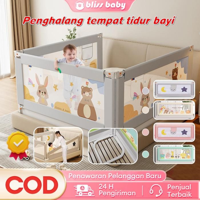 PROMO! Baby bedrail pagar bayi Tinggi 100 pagar pengaman bayi kasur ukuran pagar tempat tidur Pagar