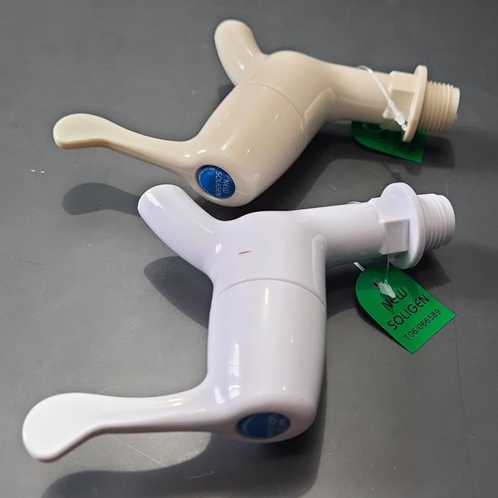 Kran Air Tembok PVC Engkol 1/2" Soligen / Keran Air (D4185)