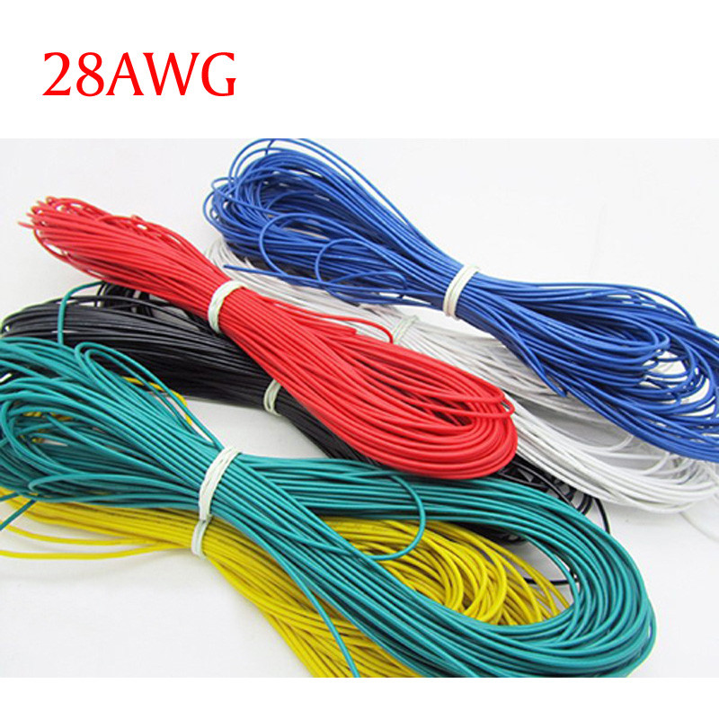 15 meters 28 AWG Silicone wire AWG28 Silicone Cable 28AWG SR Wires Conductor 19/0.08 28# high temper