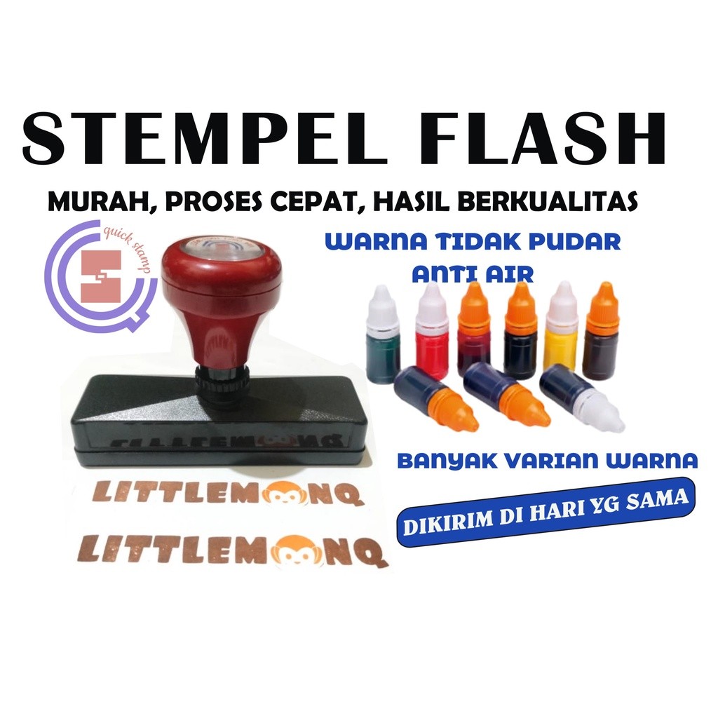 

cetak stempel flash persegi panjang 3cm-10cm WE!!