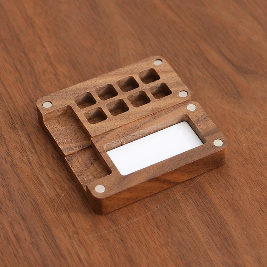 

15/8 Hole Palette Watercolor Kayu Mini Palet Lukis Kayu Magnetic Wooden Color Palette Disk Mini