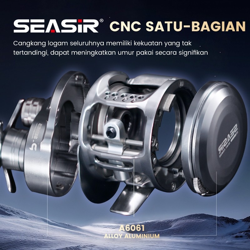 [OFFICIAL] SEASIR SIRIUS Round Baitcasting Reel BC, CNC Aluminum Bait Casting Reel Pancing Circular