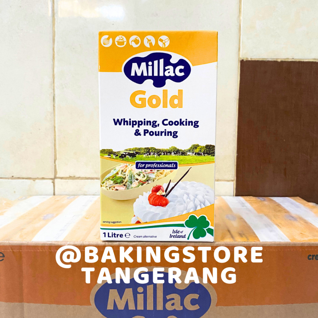 

Whipping Cream Gold Millac 1 Liter Dekorasi kue