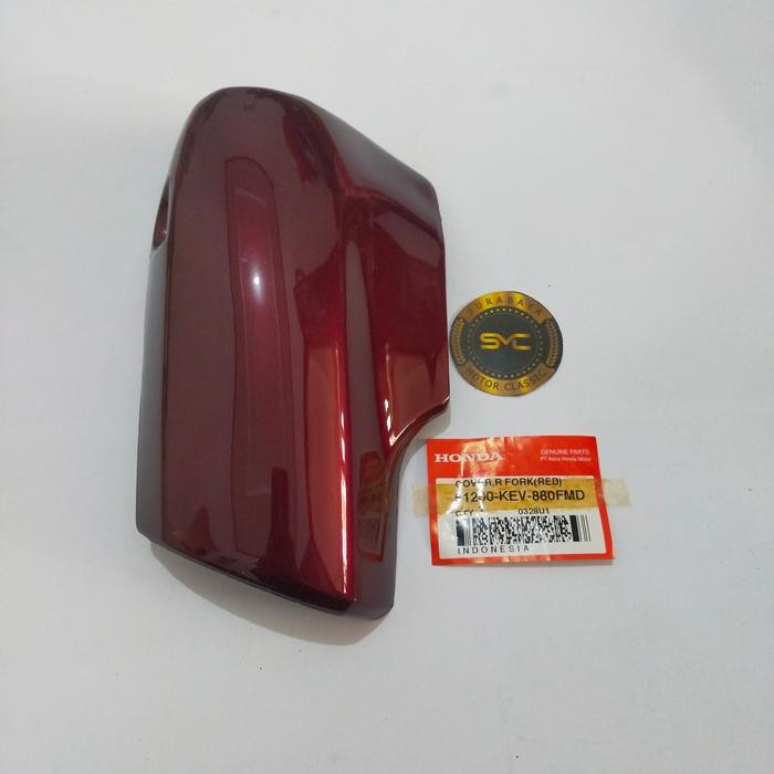 COVER SLEBOR SPAKBOAR DEPAN KANAN MERAH MARUN ORI AHM 61200-KEV-880FMD