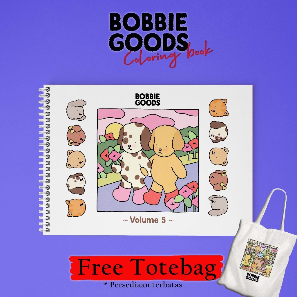 

Bobbie Goods Coloring Book Volume 5 - Free Totebag Lucu Keren WE!!