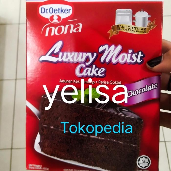

SALE !!! DR OETKER NONA LUXURY MOIST CAKE CHOCOLATE TEPUNG SIAP PAKAI 520GR READYY