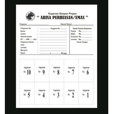 

Cetak Kartu Promise Mingguan 200 Lembar Angsuran Koperasi Simpan Pinjam Rahmat Jaya Grafika