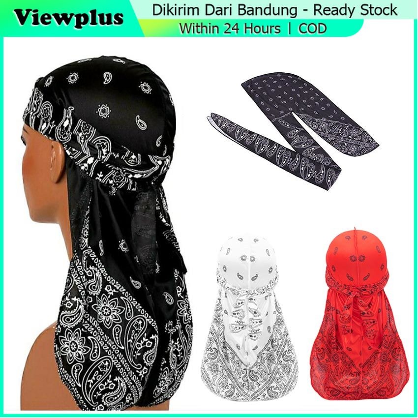 Durag Bandana Hip Hop Dorag Durag Ikat Kepala Hip Hop JDw1