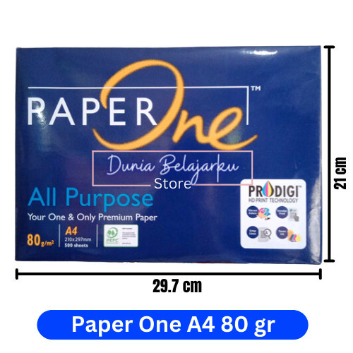 

Kertas HVS Paper One A4 80 gram / Paperone A4 80gr / 1 RIM 500 Lembar