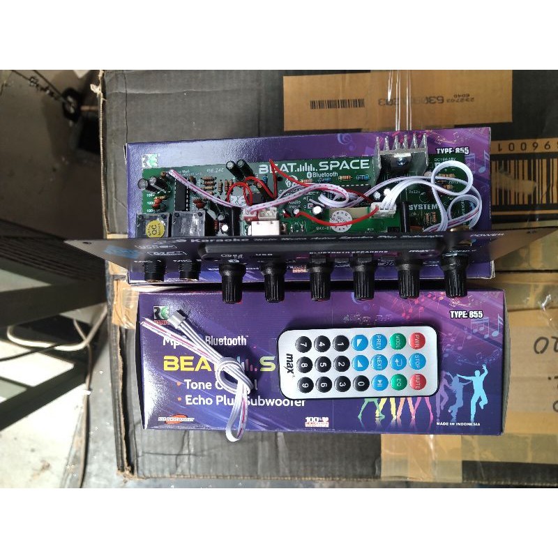 Kit Tone Control Stereo Karaoke Mic Echo Subwoofer Mp3 Bluetooth ( 855 )