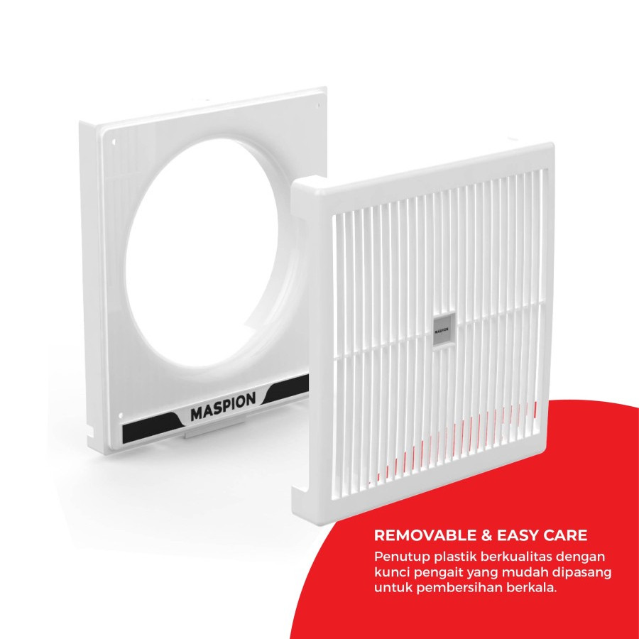 Exhaust Fan Maspion MV 300 NEX 12 Inch Ventilasi Dinding 12" Hexos Fan 30cm Ventilating Fan 30 cm