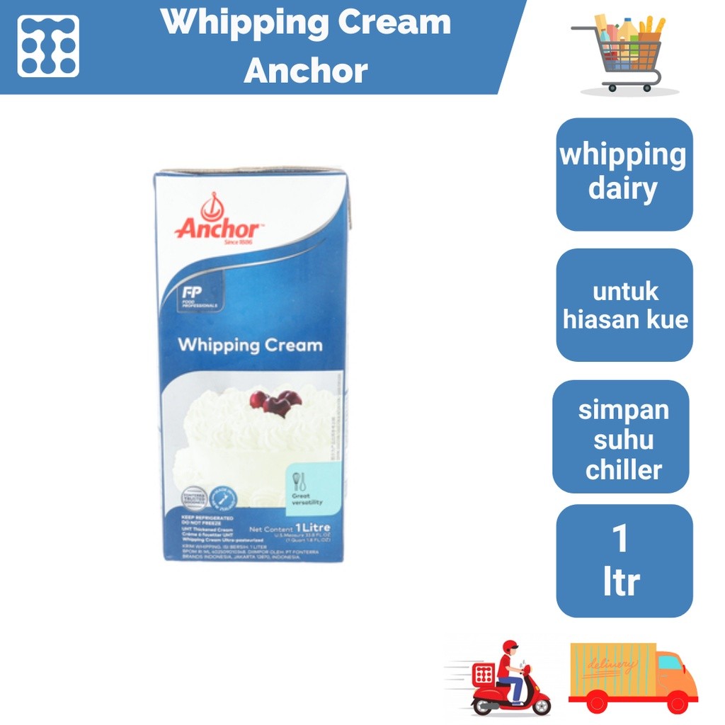 

Anchor Whipping Cream Anchor Whip Krim Dairy 1 Liter