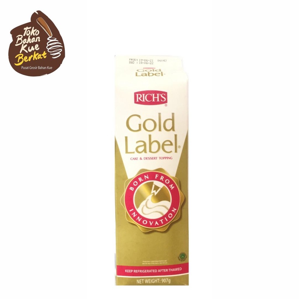 

Rich's gold label whipping cream