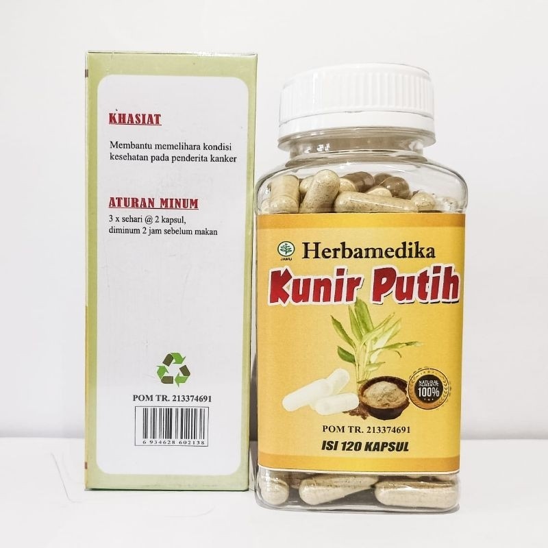 Ekstrak KUNIR PUTIH Herbamedika isi 120 kapsul BPOM