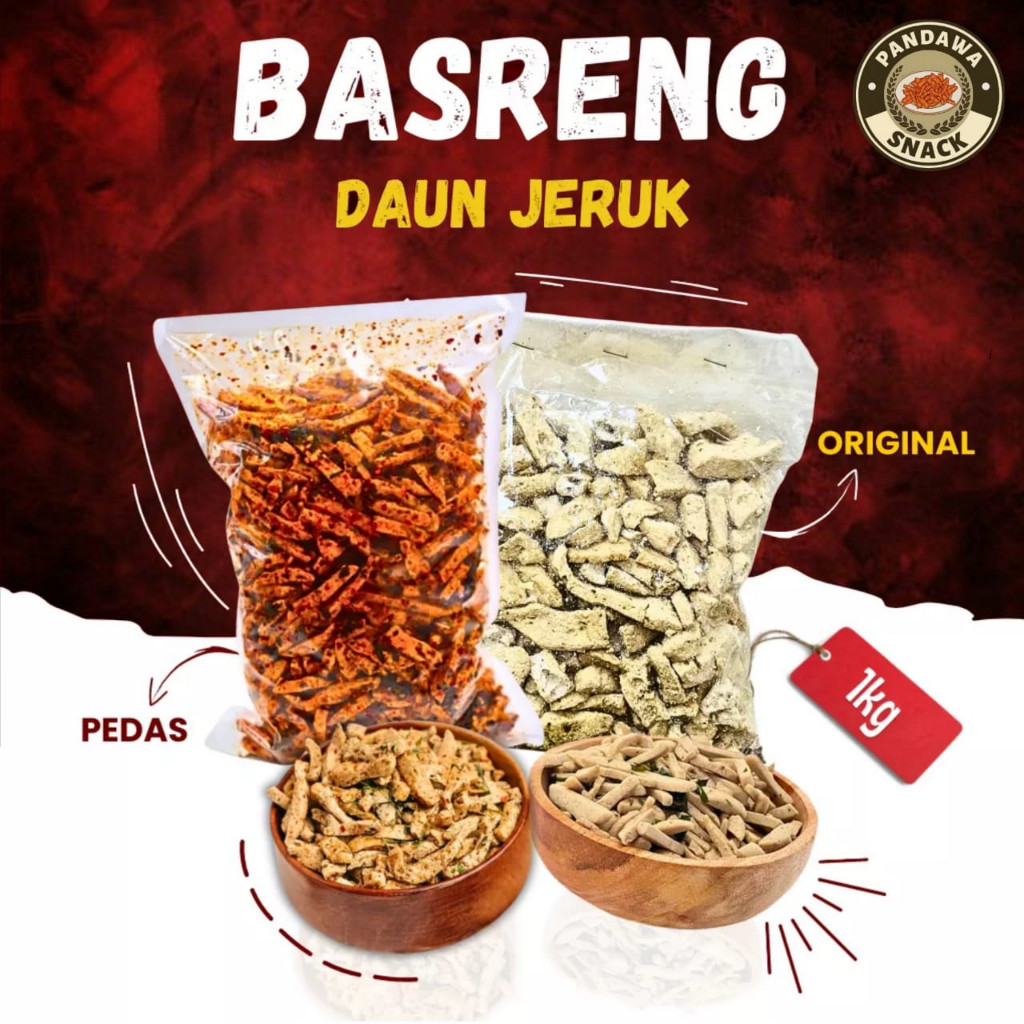 

Basreng 1kg Pedas Daun Jeruk Ori Daun Jeruk Baso Goreng Stik WE!!