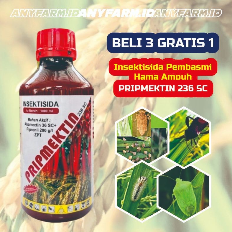 Insektisida PRIPMEKTIN 236 SC - Bahan aktif abamectin, fipronil, dan ZPT ampuh mengatasi hama