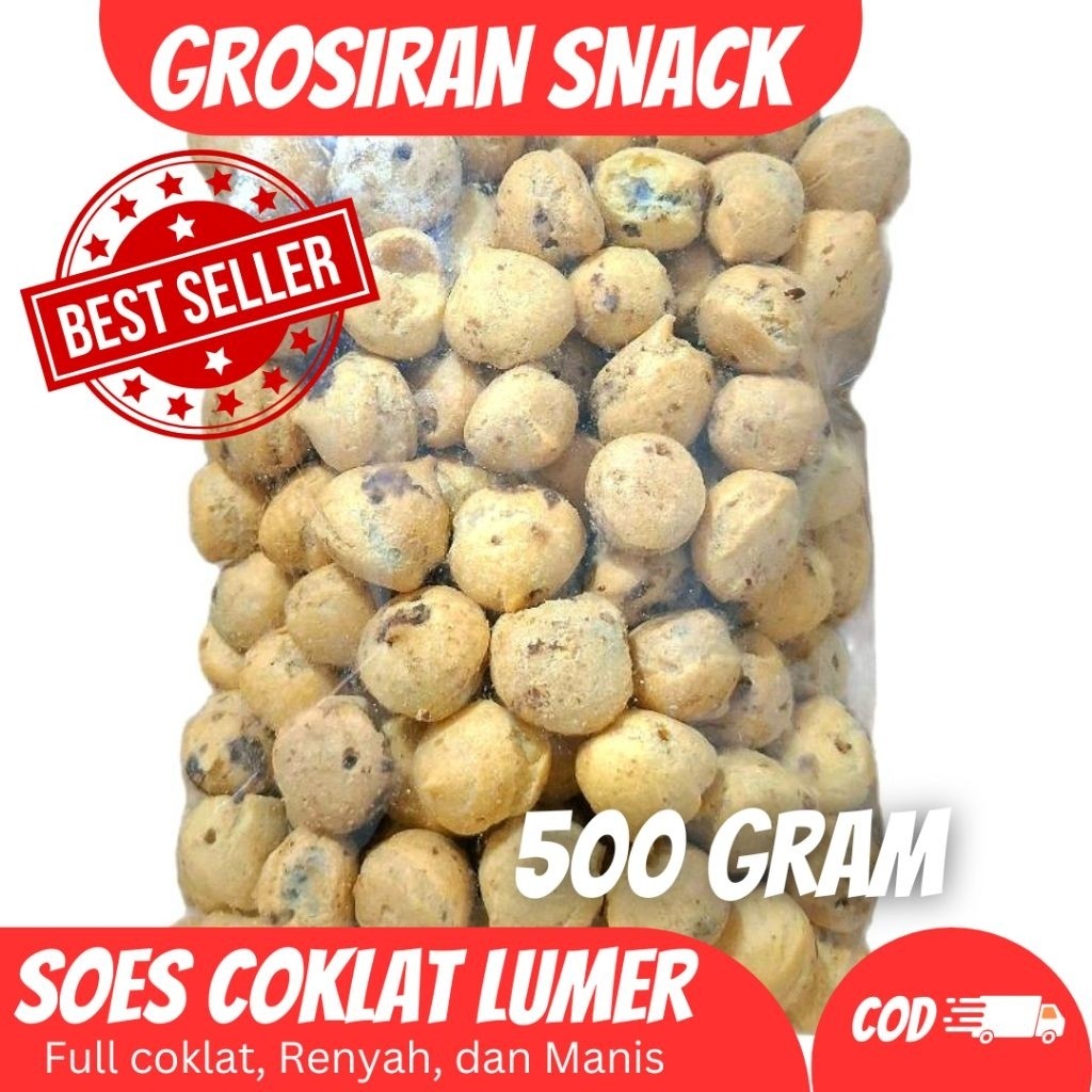 

COD Soes Coklat 500 GRAM/ Soes Isi Krim Coklat / Soes Viral WE!!