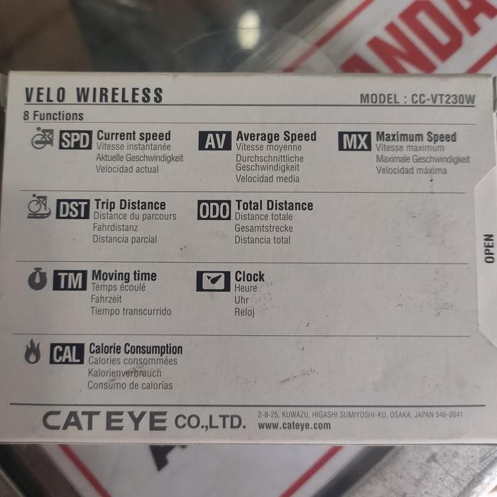 SPEEDOMETER SEPEDA CATEYE VELO WIRELESS HITAM