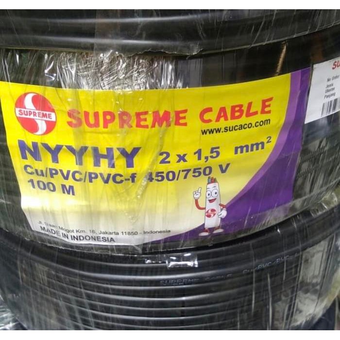 SUPREME KABEL NYYHY 2X1.5 KABEL NYYHY 2X1,5MM 2X1.5 @50METER