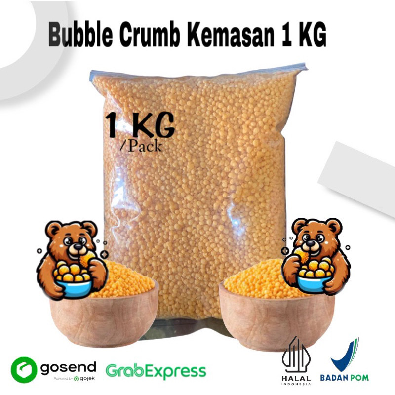 

PRIMERA Tepung Roti Bubble Crumb 1 KG / Tepung Bulat Crumble / Tepung Nugget +- 1000 Gram