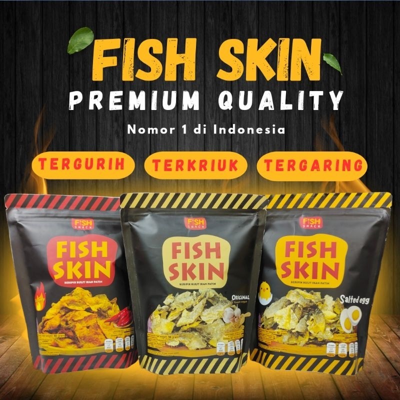 

Fish Skin Keripik Kulit Ikan Patin Kemasan pouch WE!!