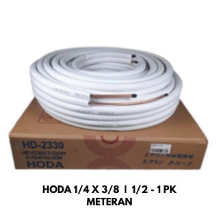 PIPA AC HODA 1/2-1 PK UK PIPA 1/4-3/8 TEBAL 0.6MM HARGA PER METER UTUH