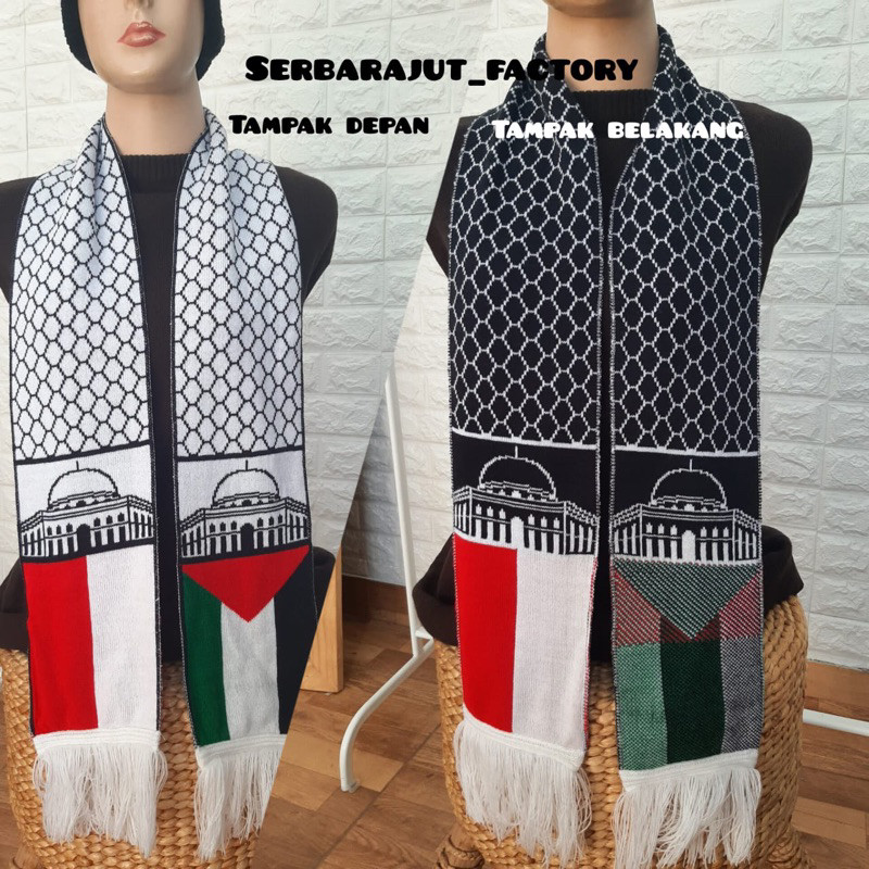 Syal Palestina / Syal Palestina Rajut/Syal Palestina Premium JDw1