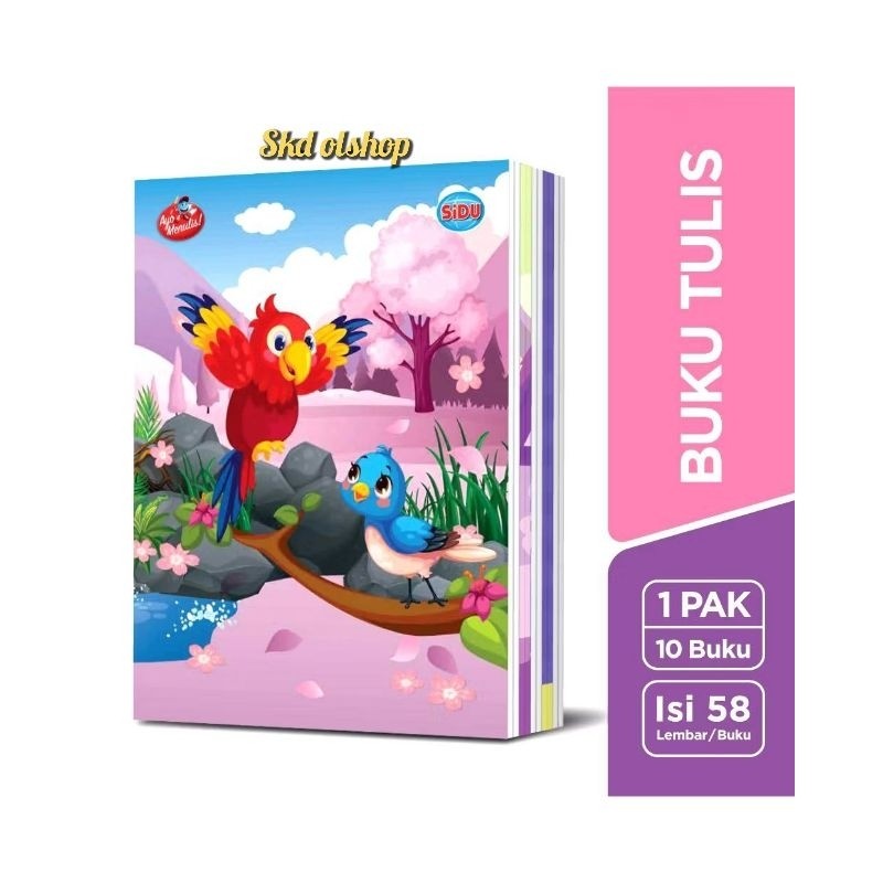 

Buku Tulis SIDU Sinar Dunia 58 Lembar 1 Pak Isi 10 Buku Motif Random
