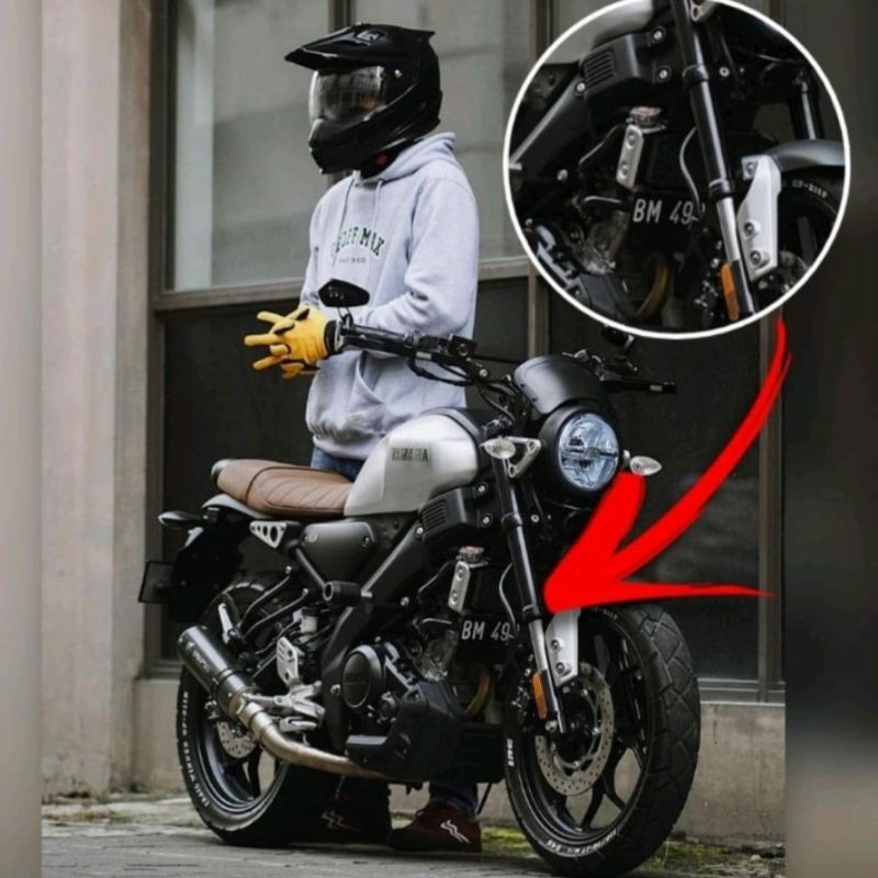 Maylikania Pangkon Dudukan Plat Nomor Depan Xsr 155R Xsr155R Bawah Radiator Pnp Vixion