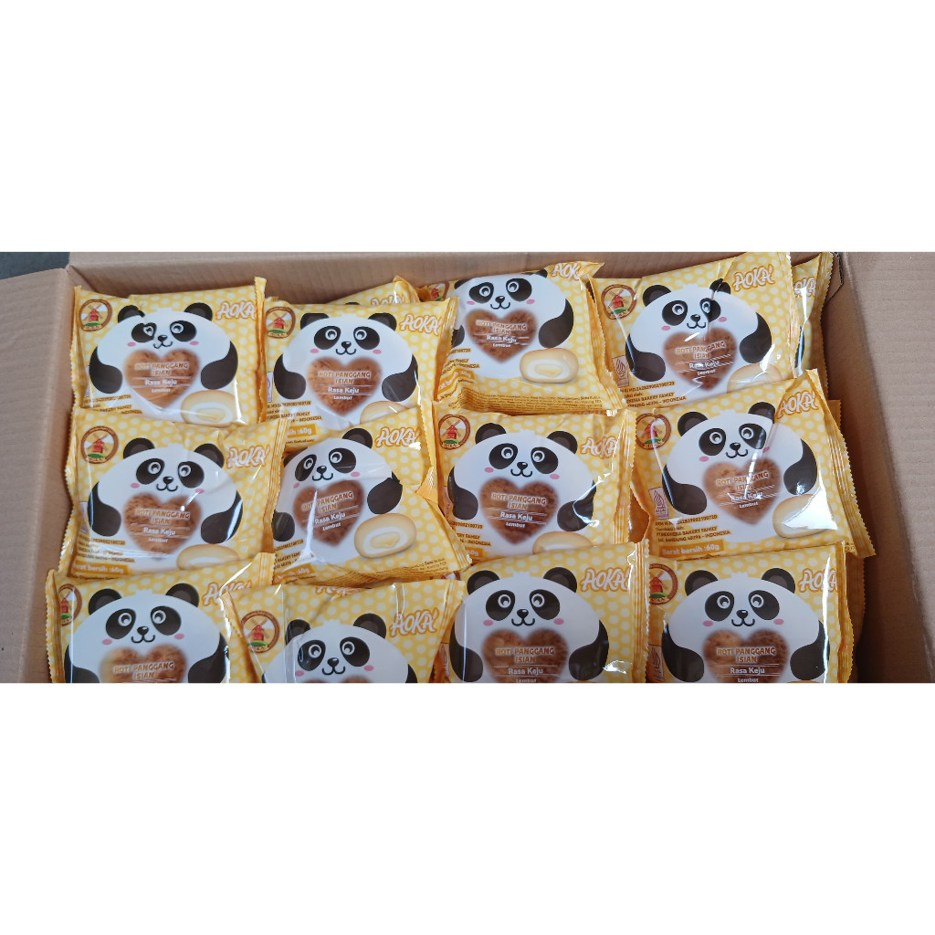 

Olivoliv Snack Aoka Roti Panggang Isian Aoka Panda 1 Dus Isi 60Pcs