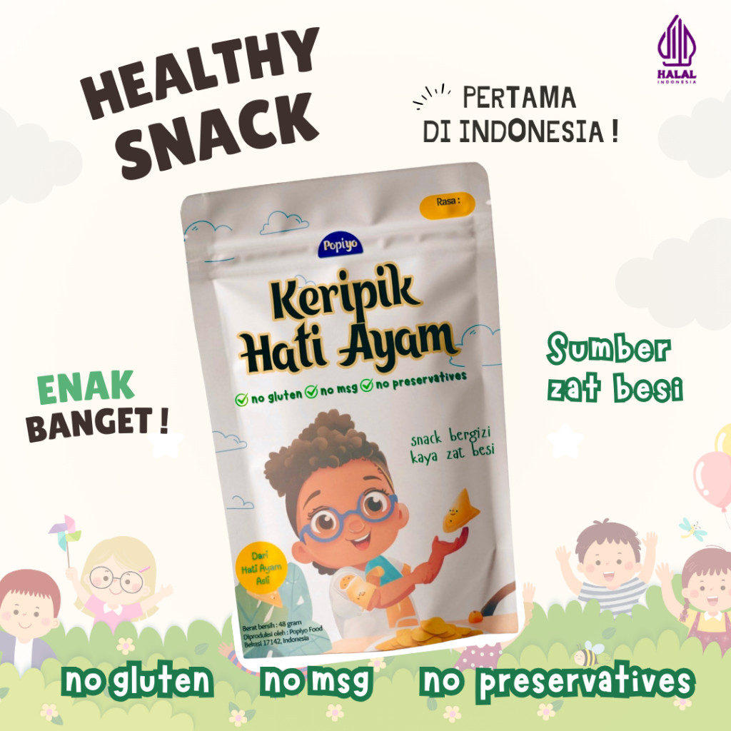 

Olivoliv Snack Keripik Hati Ayam Cemilan Sehat Anak Tinggi Zat Besi & Protein Tanpa Msg, Gluten,