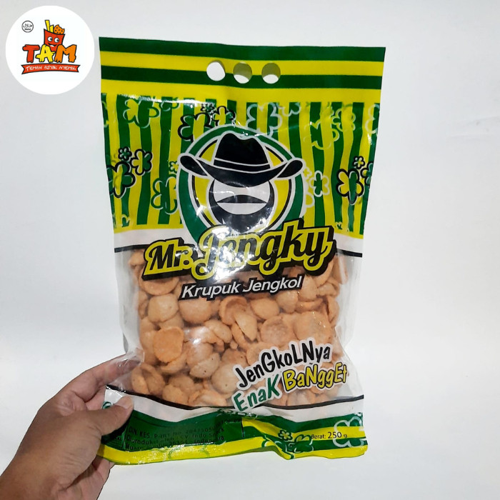 

Olivoliv Snack Krupuk Jengkol Mr. Jengky 250 Gram / Kerupuk Cemilan Ringan - Tam Snack