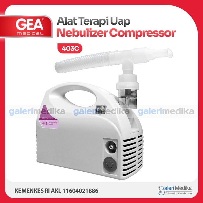 Nebulizer GEA 403C Air Compressing Nebulizer / Terapi Uap Nebuliser Alat Bantu P Murah Asma Alat Uap