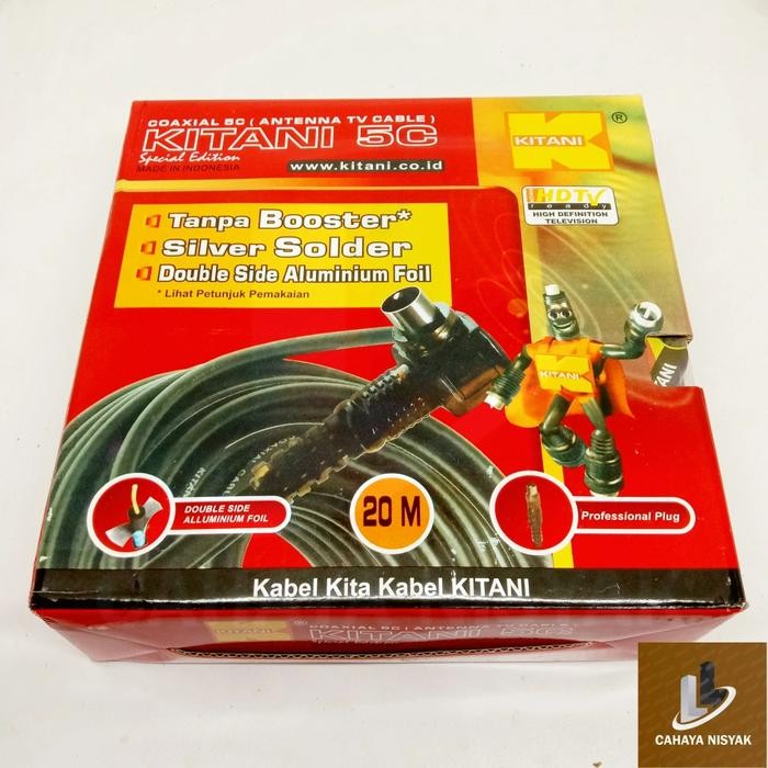 KABEL ANTENA TV KITANI 5C ( COAXIAL CABLE ) 20Meter
