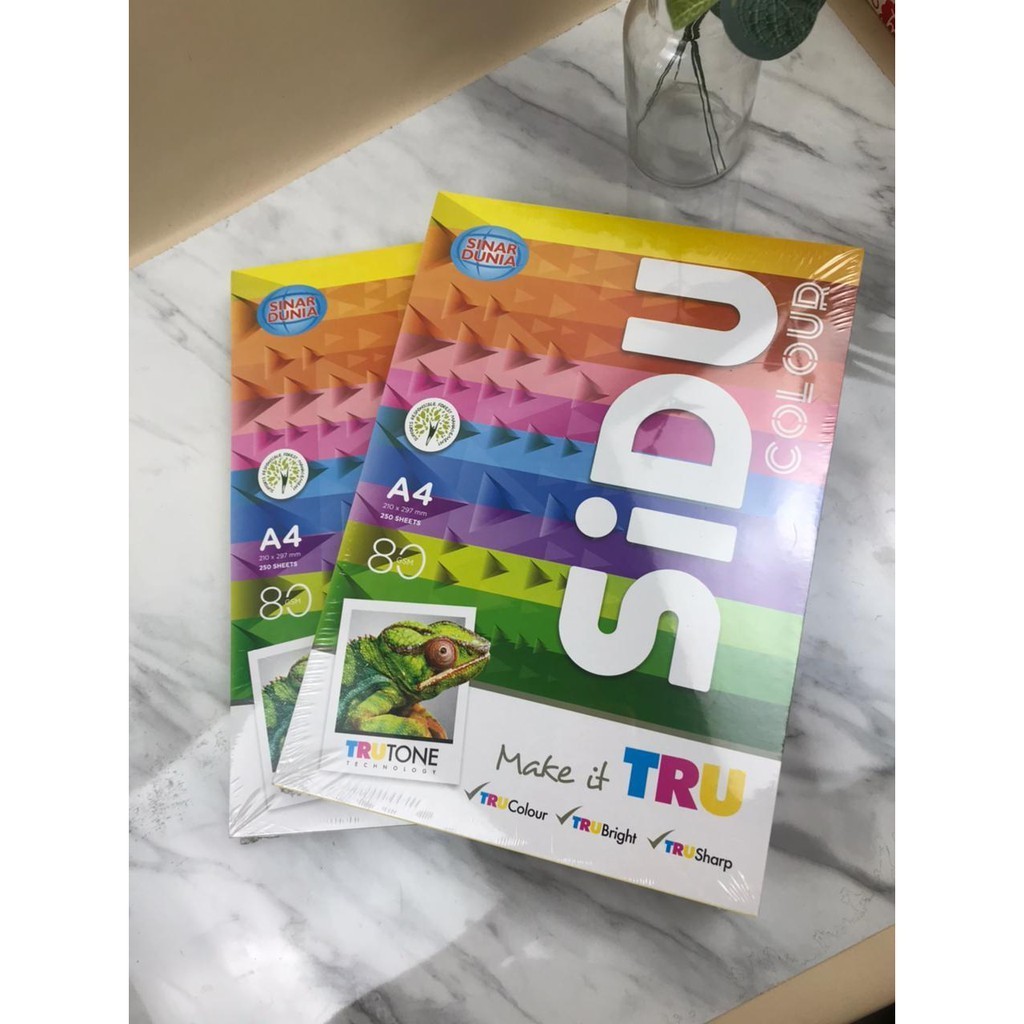 

SIDU Sinar Dunia HVS A4 80gr/gram RAINBOW Colour / Kertas HVS Print Fotocopy Warna Warni Berkualitas