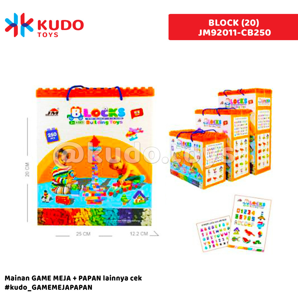 Kudo Toys - Mainan Anak BLOCK (20) JM92011-CB250