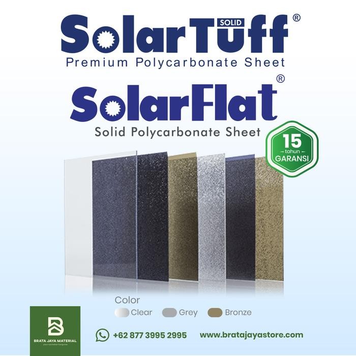 SolarFlat 3mm Solar Flat Solartuff Solid Solar Tuff Atap Polycarbonate *