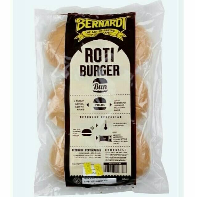 

JTTOP" ROTI BURGER POLOS BERNARDI ISI 6 PCS